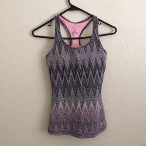 Nike Dri-Fit Grey/Pink Activewear Tank Size XS